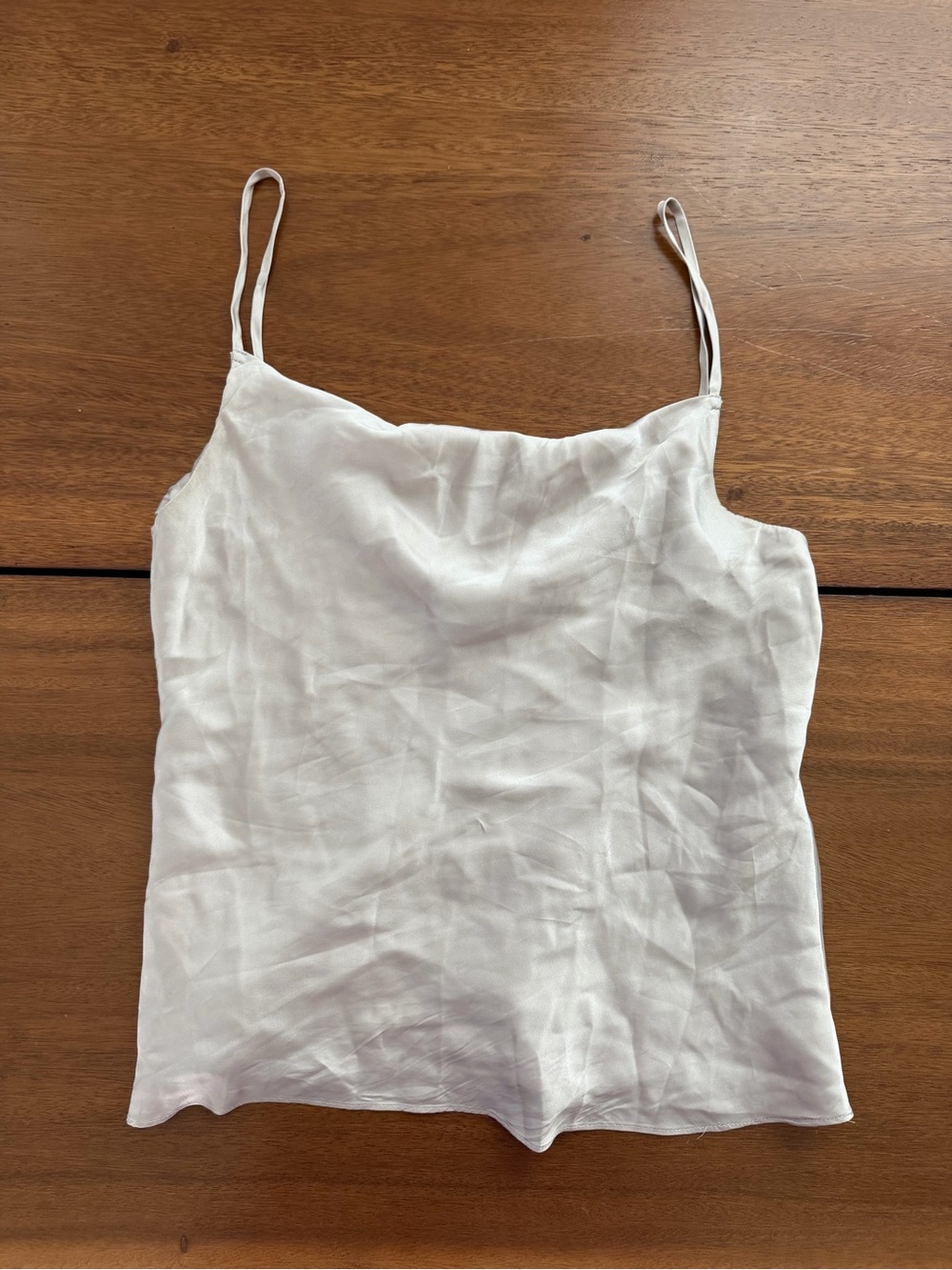 INTERMIX Pale Pink Silk Slip Cami with Spaghetti Straps